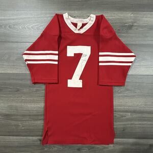 True Vintage 50s Sand Knit Football Jersey Mens Extra Small Striped Made in USA